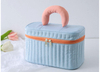 Promotional Multi Color Portable Stylish Good Price Puffer Purple Suka Seersucker Cosmetic Bag Women Makeup for Travel