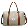 Custom Logo Waterproof Nylon Travel Duffel Bag Lightweight Sports Tote Gym Bag Shoulder Weekender Overnight Bag for Women