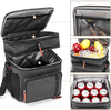 Adjustable Thermal Insulation Outdoor Picnic Waterproof Cooler Double Bento Bag