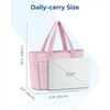 Quilted Puffer Tote Bag Large Capacity Winter Custom Puffy Padded Tote Hand Quilted Puffer Women's Shoulder Puffer Tote Bag