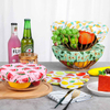 Wholesale Summer Style Reusable Stretch Bowl Covers Elastic Food Storage Covers Cotton Bread Covers Lids for Food, Fruits
