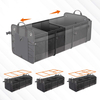 Large 3 Compartments Trunk Organizer Collapsible Durable Multi Compartments Cargo Storage Suitable for Any Car, SUV, Truck