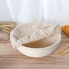 Custom Round Bread Proofing Basket Cloth Liner Natural Rattan Baking Basket Bowl Cover For Home Baking