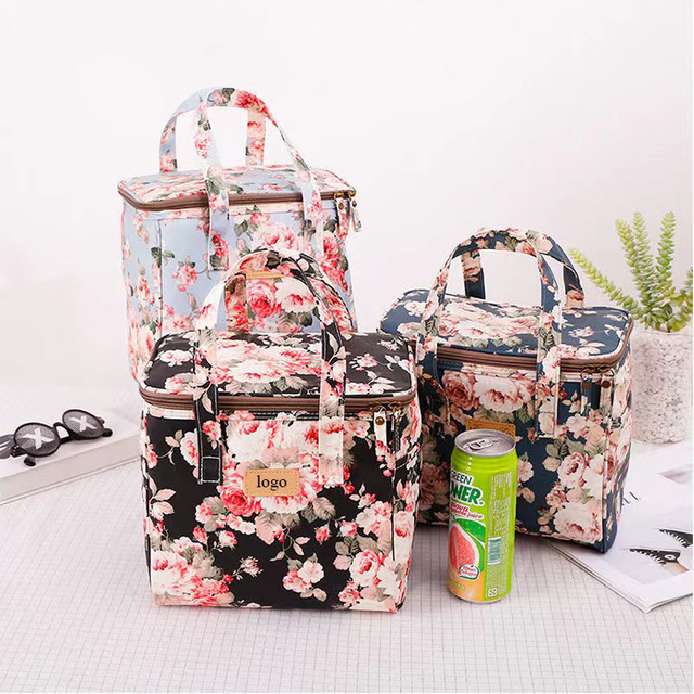 Promotional Large Leakproof Peva Cooler Bag for Office Work School Picnic Beach Reusable Lunch Tote Bags for Women