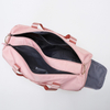 Custom Logo Waterproof Pink Travel Duffel Bag for Woman Sports Tote Gym Bag Shoulder Weekender Overnight Bag