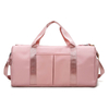 Custom Logo Waterproof Pink Travel Duffel Bag for Woman Sports Tote Gym Bag Shoulder Weekender Overnight Bag