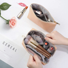 Small Waterproof Pu Leather Makeup Pouch with Zipper Storage Cosmetic Bag for Women And Girls Make Up Bag Travelling