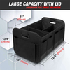 Car Trunk Organizer With Foldable Lid For Suv Collapsible Cargo Organizer With Foldable Compartments,Reinforced Handles