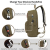 Canvas Laptop Backpack Waterproof School Backpack With USB Charging College Backpack