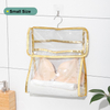 Bathroom Transparent Waterproof Toiletries Hanging Clothes Towel Storage Underwear Dustproof Bag