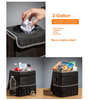 Multi-functional Portable Car Trash Can for Storage Garbage Waterproof Backseat Car Trash Bag with Lid And Pocket
