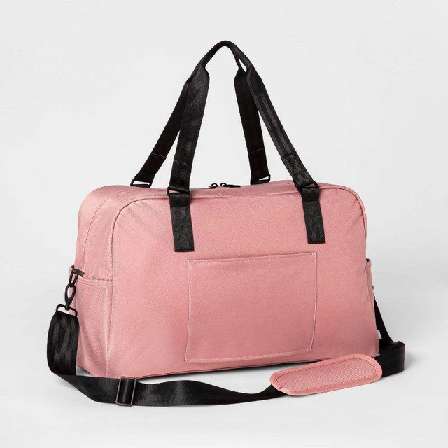 Wholesale Pink Weekender Bag Women Overnight Duffel Bags Waterproof Gym Sport Travel Duffle Bag