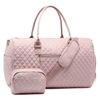 Luxury Quilted Duffel Weekender Overnight for Women Duffle Bag Manufacturers Long Handle Travel Cosmetic Bag Set