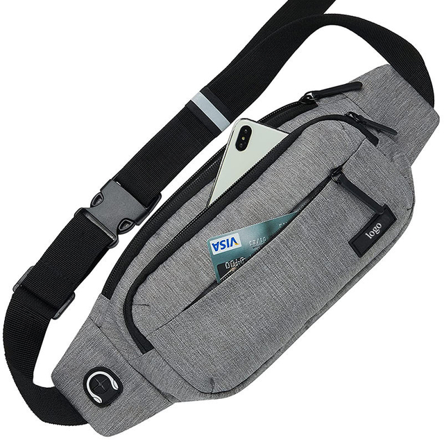 Wholesale Large Crossbody Waist Bags with 4 Zipper Pockets for Running Hiking Travel Men Women Bum Bag Fanny Pack