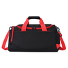 Customised Black Sports Gym Duffle Bag for Men Women Large Weekender Overnight Bag with Shoes Compartment And Wet Pocket