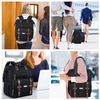 15.6 Inch Large USB Charging Port Water Resistant Nurse Laptop Backpack for Women RFID Anti Theft Work Backpack