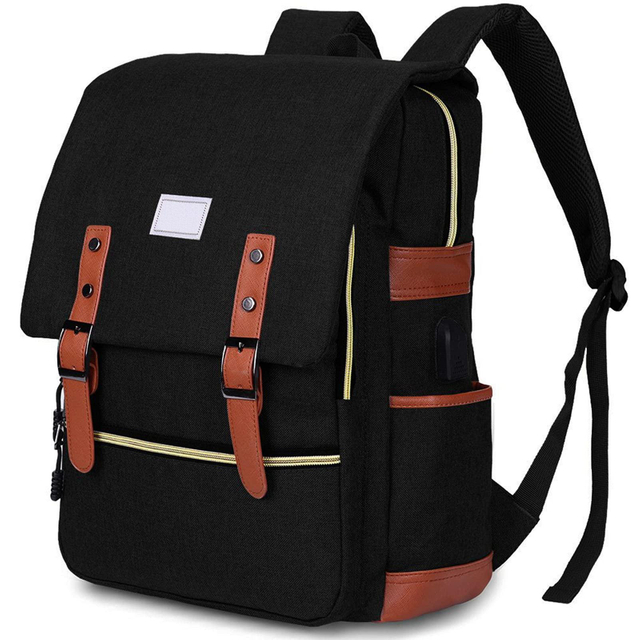 Fashion 15.6Inch Laptop Backpack with USB Charging Port School College Backpack for Women Men Backpack