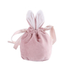 Wholesale Promotion Easter Drawstring Wedding Velvet Candy Gift Bags Pouches Rabbit Ear Velvet Candy Bags