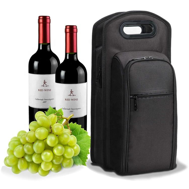 Elegant Gift for Wine Lover Picnic Travel 1.5l Bottle Wine Cooler Bag/Portable Wine Carrier Cooler Bag