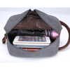 Portable Waterproof Cotton Canvas Cool Bag Dopp Kit Shaving Cosmetic Bag for Men Women