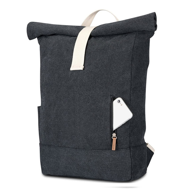 Sturdy Mens Hiking Traveling Cotton Canvas Rucksack with Organized Inner Pockets Canvas Vintage Backpack