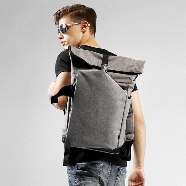 Anti theft Men Women Durable smart Daypack Water Repellant Roll Up laptop Backpack