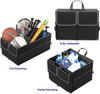 Collapsible Multi Compartment Car Trunk Organizer Foldable Car Seat Back Organizer Car Trunk Organizer Box