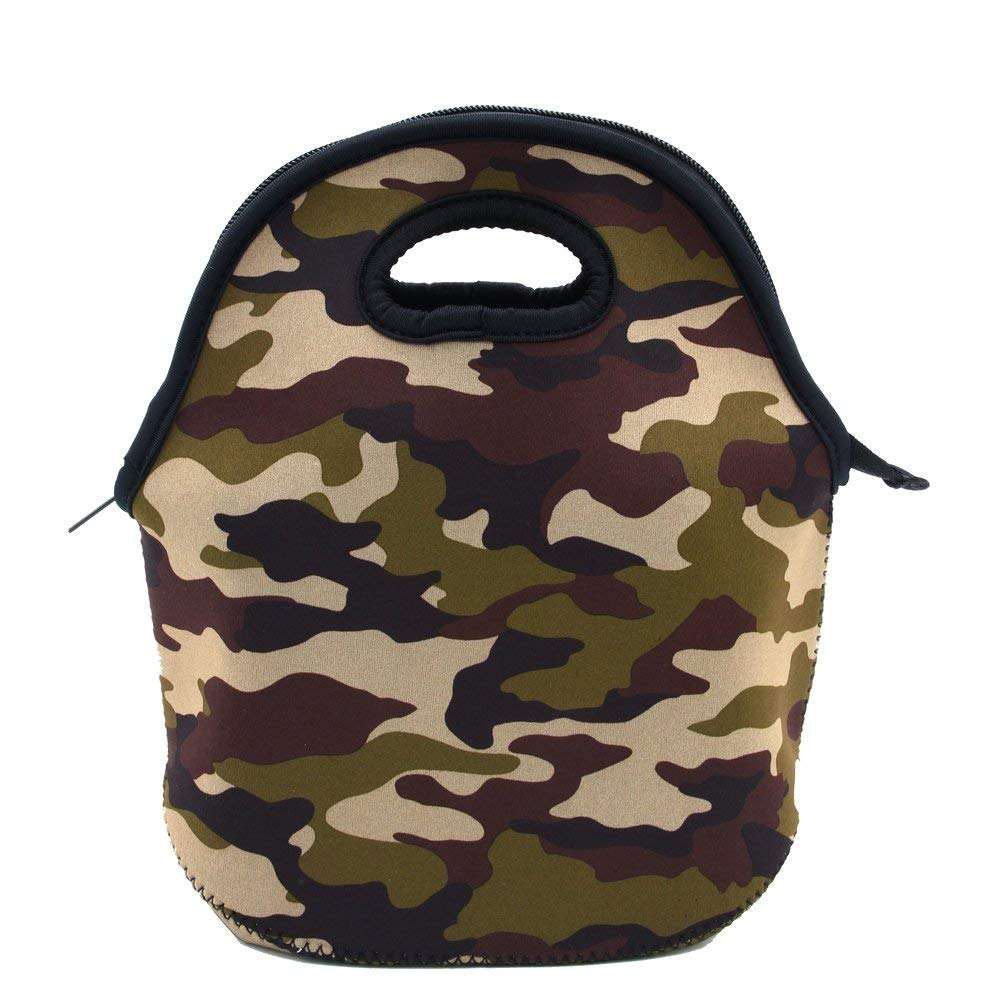 Neoprene customized camouflage portable insulated lunch cooler bag cooler tote bag