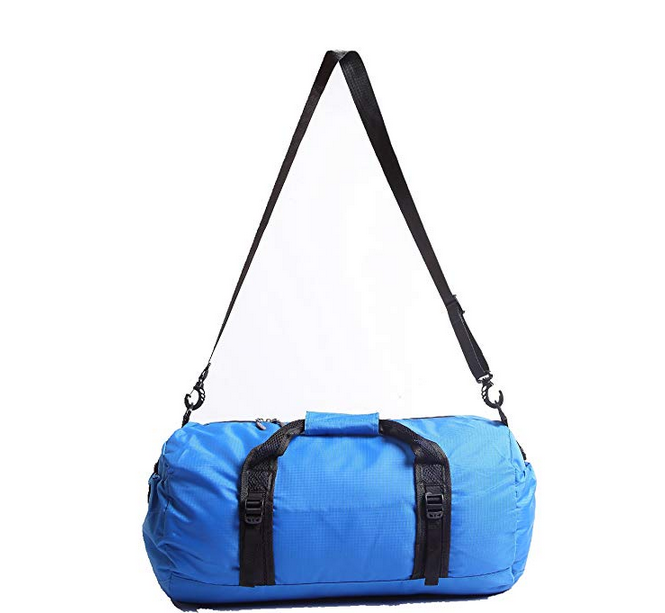 Easy to carry outdoor travelers foldable gym duffle bag with secret compartment
