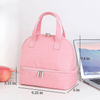 Wholesale Custom Double Deck Fashion Insulation Cooler Lunch Bag For Girls Ladies