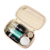 Portable Handle PU Leather Cosmetic Storage Bag Multifunction Travel Makeup Brush Small Accessories Organizer Case
