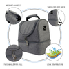 Customized Double Compartment Thermal Foam Cooler Large Insulated Lunch Bag