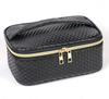 Elegant Lady Travel PU Leather Toiletry Cosmetic Bag Vegan Women Zipper Purse Pouch Bag Cosmetic for Multi Purpose
