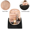 Luxury Fashion PU Leather Travel Toiletry Bag Hanging Ladies Makeup Organizer Bag With Adjustable Divider