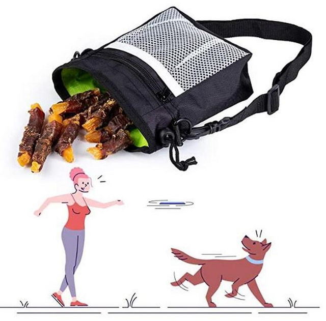 Custom Logo Outdoor Dog Treats Training Pouch Pet Food Packaging Bags Dog Treat Bag with Shoulder Strap