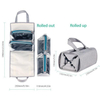 Women Folding Collapsible Makeup Organizer Bags PVC Hanging Toiletry Bag Travel Roll Up Cosmetic Bag for Man