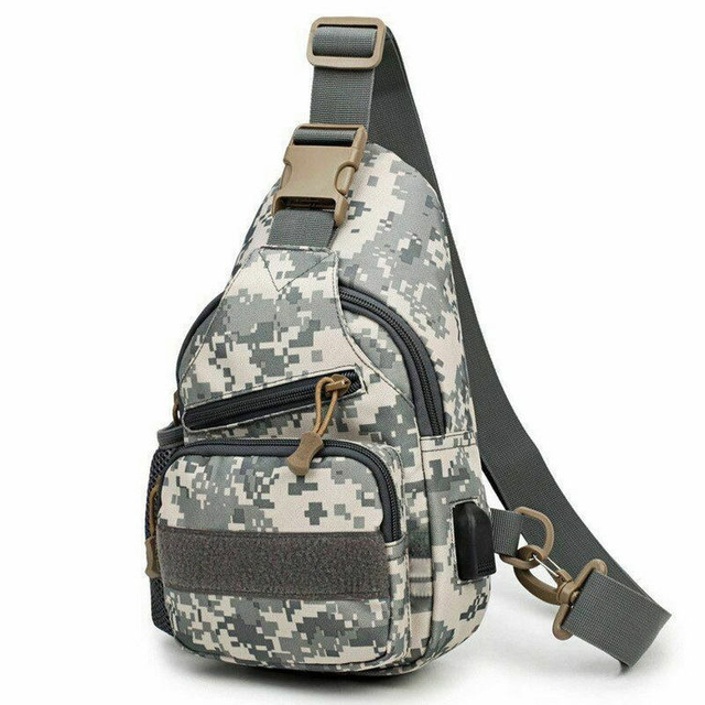 Custom mens sling bag high quality USB messenger bags crossbody
