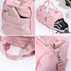Custom Girls Fashion Travelling Overnight Duffel Bag Woman Nylon Pink Gym Duffle Sports Bag 2021