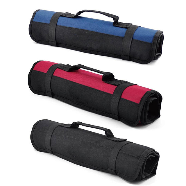 Wholesale 900D Polyester 35 pockets Tote Roll up Tool BagMmultifunctional Repair Tool Roll Pouch