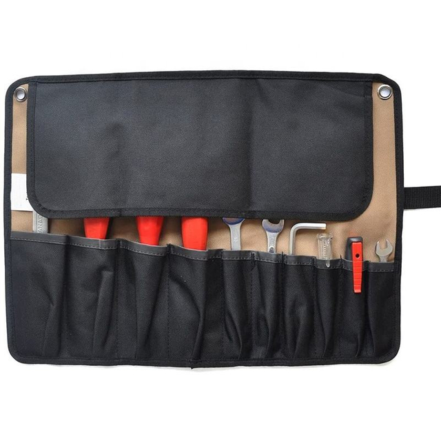 Men's Small Polyester Folding Cheap Working Roll Up Pouches Rolling Tool Bag Custom Logo