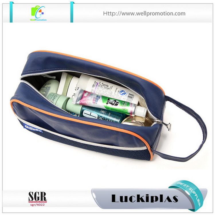 Nylon mesh and pvc leather Mens travel cosmetic bag ,hanging toiletry bag hot sale