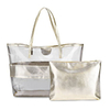 Stylish Transparent PVC PU Clear Tote Bags for Women ,beach Tote Bag Set