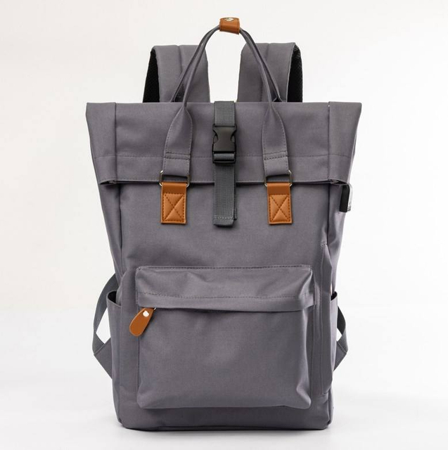 Outdoor Large Capacity Men Slim Daypack Smart Roll Top Back Pack School Bag Tote Laptop Travel Backpack