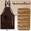 Multifunctional Work Chef Shop Cloth Aprons BBQ Grillng Wood Working 6 Pockets Tool Apron for Men