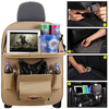 Car Back Seat Organizer Storage Bag with Foldable Table Tray Tablet Holder Tissue Box Auto Back Seat Bag Protector Accessories