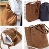Hot Selling Fashion Durable Corduroy Bags For Women Fashion Makeup Packaging Corduroy Tote Bag With Logo For Girl