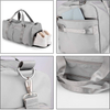 Outdoor Blue Oxford Fabric Sports Travel Duffel Bag Gym Bags With Shoe Compartment For Women And Men
