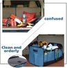 Universal Large Foldable Portable Blue Oxford Drive Auto SUV Storage Holder Bag Car Boot Trunk Organizer