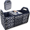 Blue Foldable Large Drive Auto Boot Storage Organiser Compartment Car Trunk Organizer With Cooler Bag