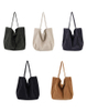 Factory Wholesale Corduroy Tote Bag Fashion Corduroy Ladies Shoulder Bags Vintage Women Handbags